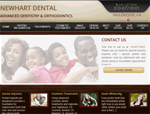 Tablet Screenshot of newhartdental.com